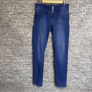 Blue rope denim jeans booty popping jeans size 9